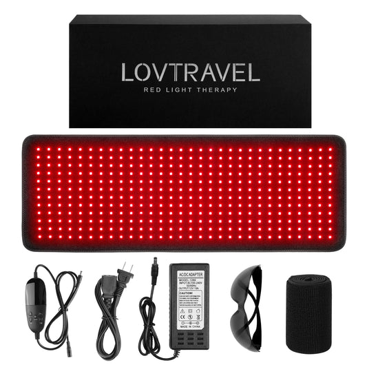 LOVTRAVEL 360pcs LED red 660nm pad provides broad treatment coverage.