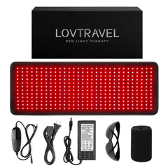 LOVTRAVEL 360pcs LED red 660nm pad provides broad treatment coverage.