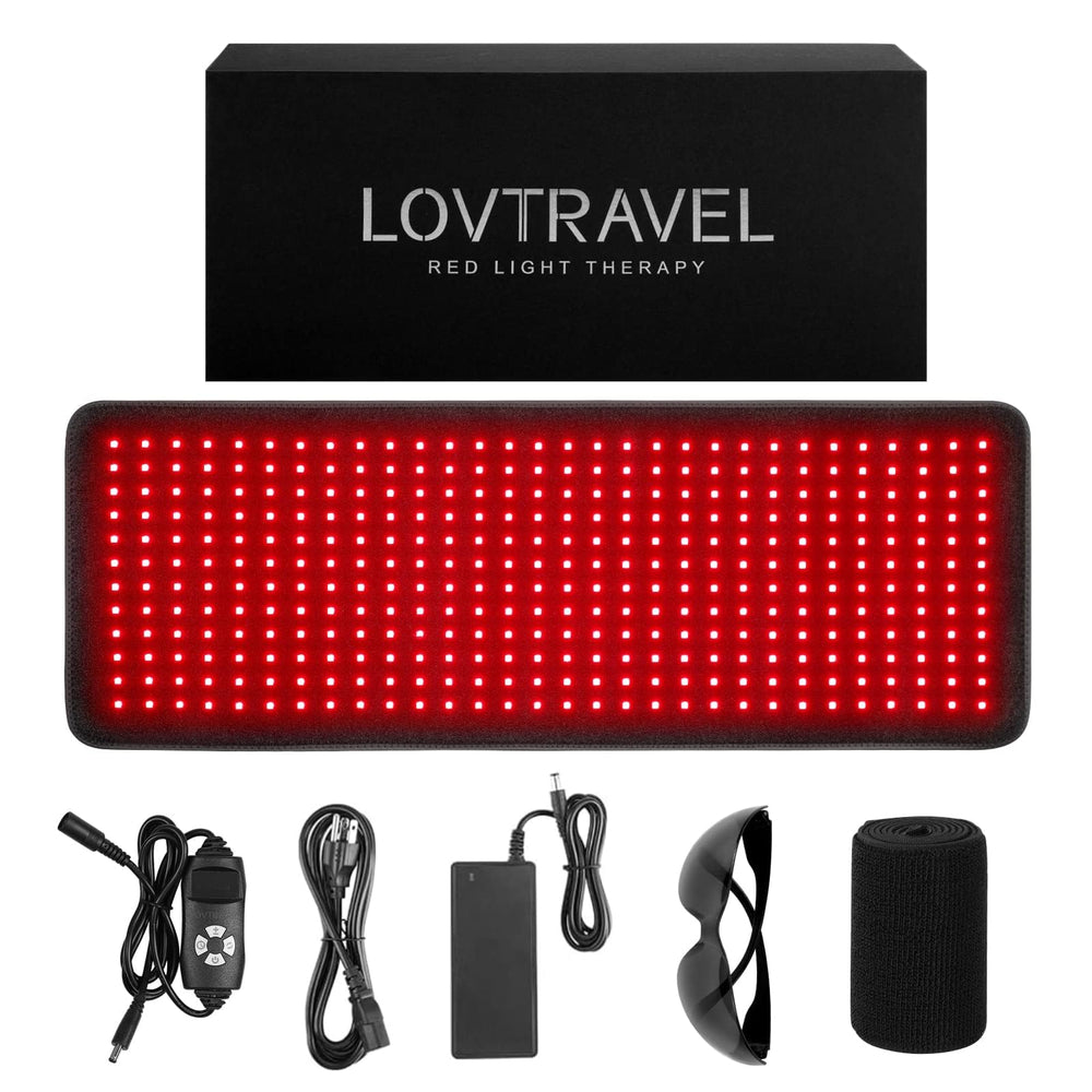 LOVTRAVEL 360pcs LED red and infrared pad, top view for full-body treatment coverage.
