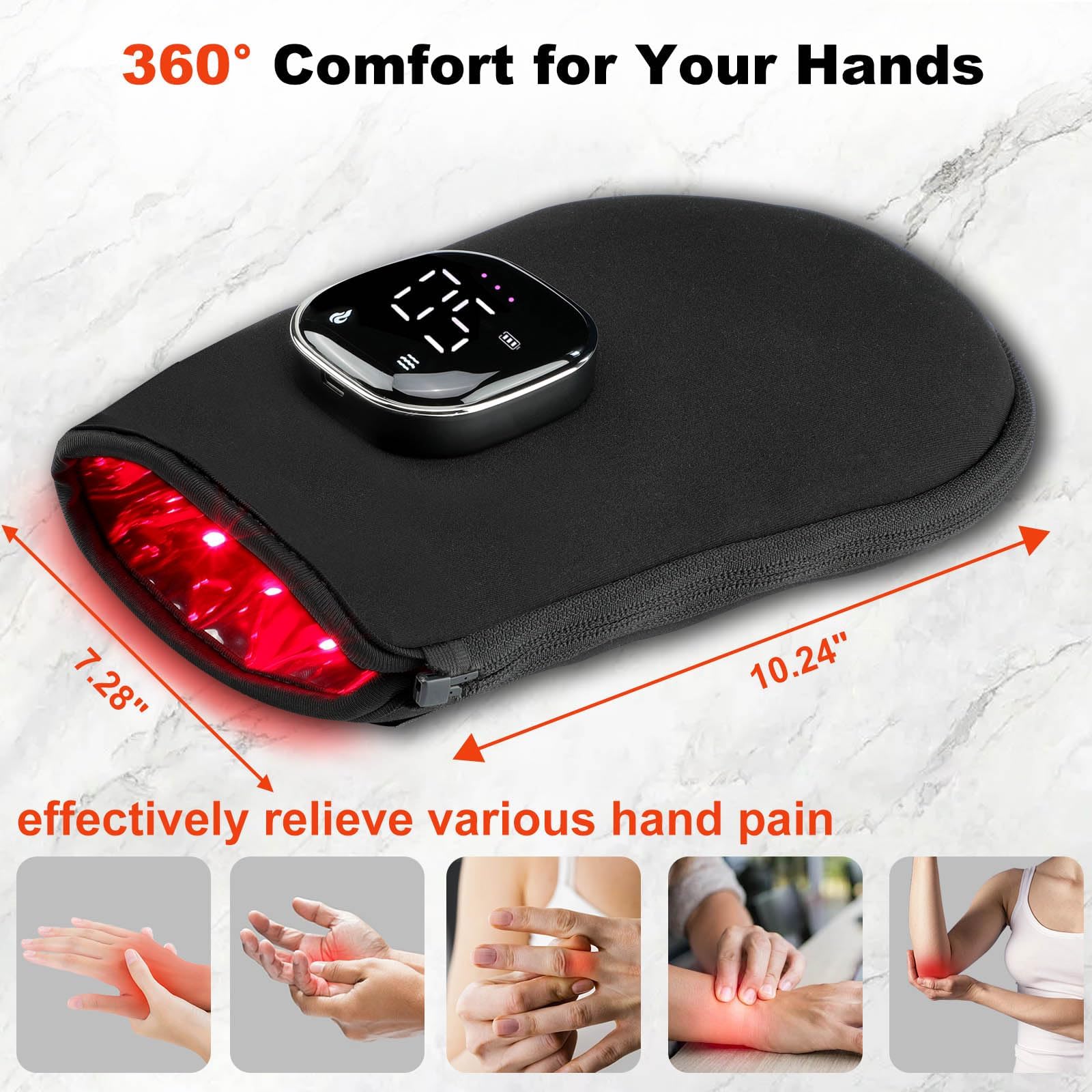 LOVTRAVEL glove bottom 360° coverage for full hand exposure.