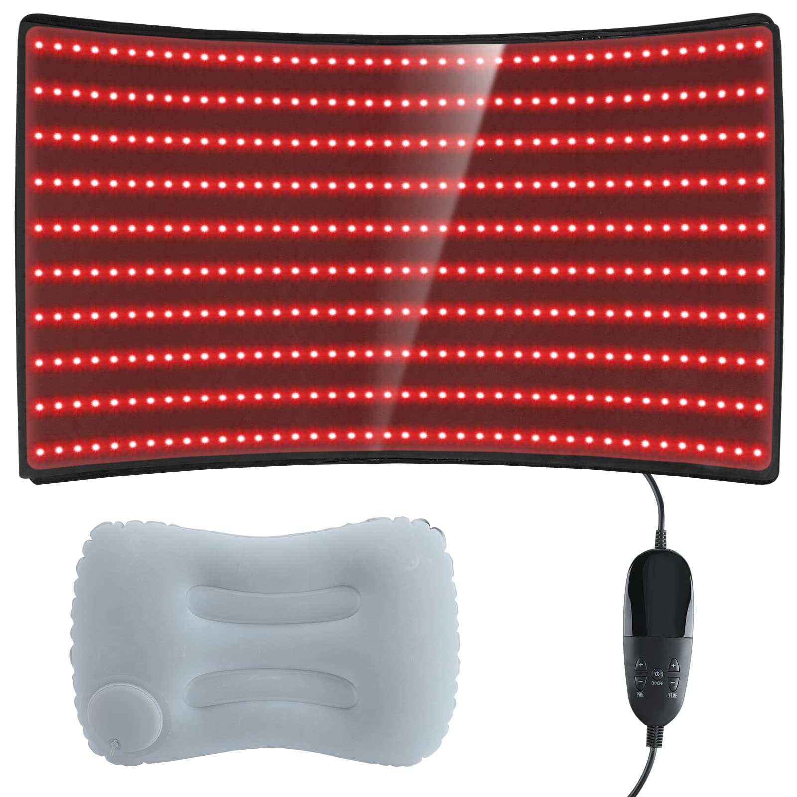 LOVTRAVEL LED red-light mat covers full-body areas for warm comfort.