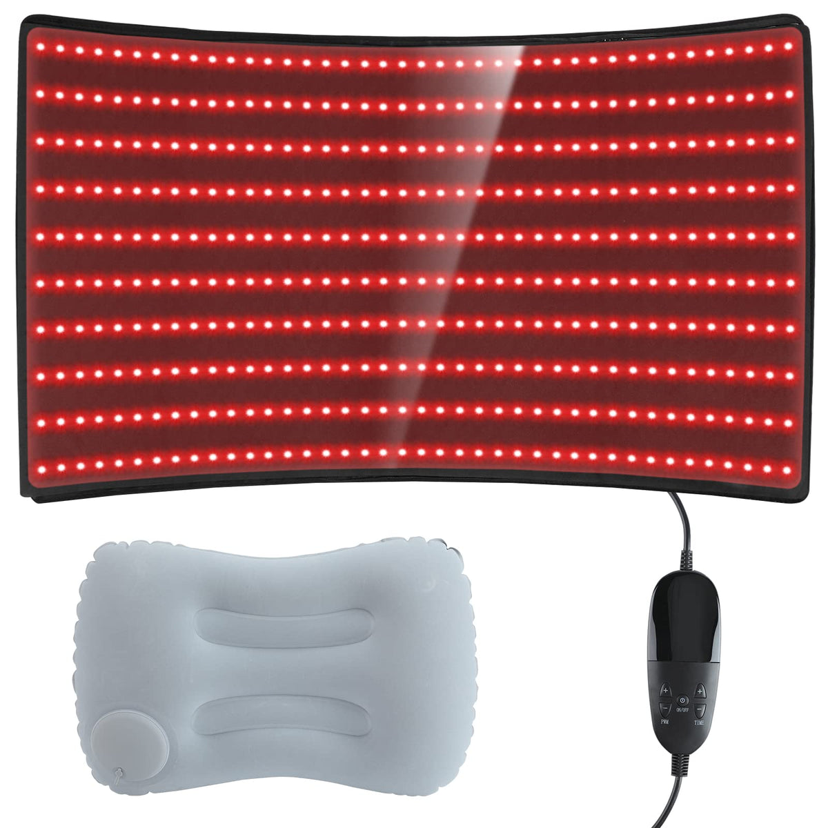 LOVTRAVEL LED red-light mat covers full-body areas for warm comfort.