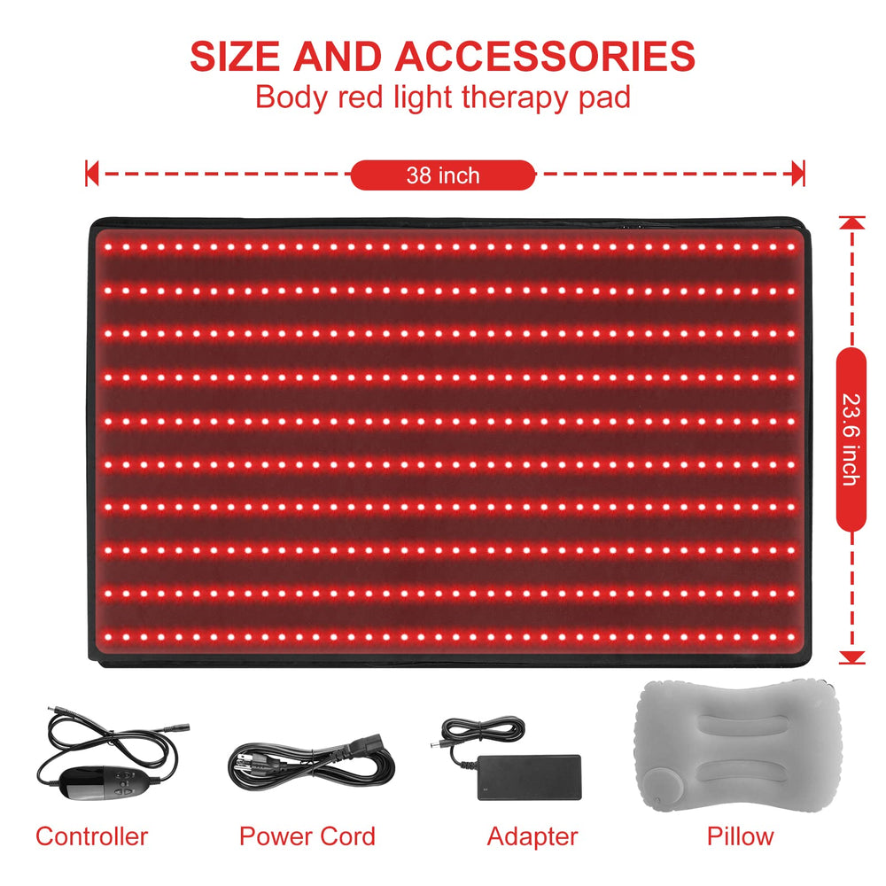 LOVTRAVEL mat offers 5 brightness levels for customized sessions.