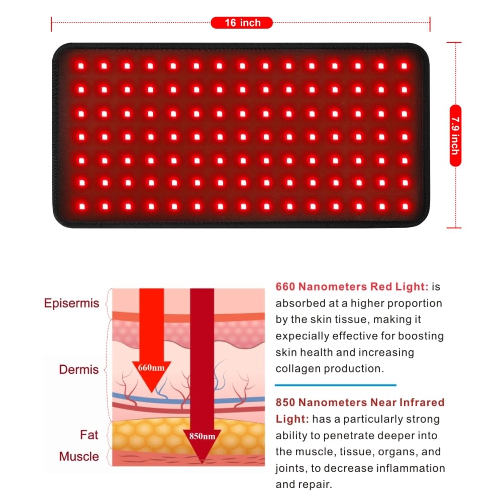 LOVTRAVEL red and near-infrared therapy wrap for versatile wear.
