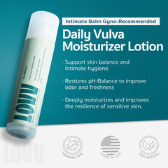 LOVV Instimoist probiotics-prebiotics scene emphasizes skin balance support for sensitive areas.