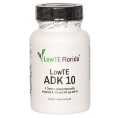 LowTE Florida ADK 10-90 capsules bottle showing bone and teeth support.