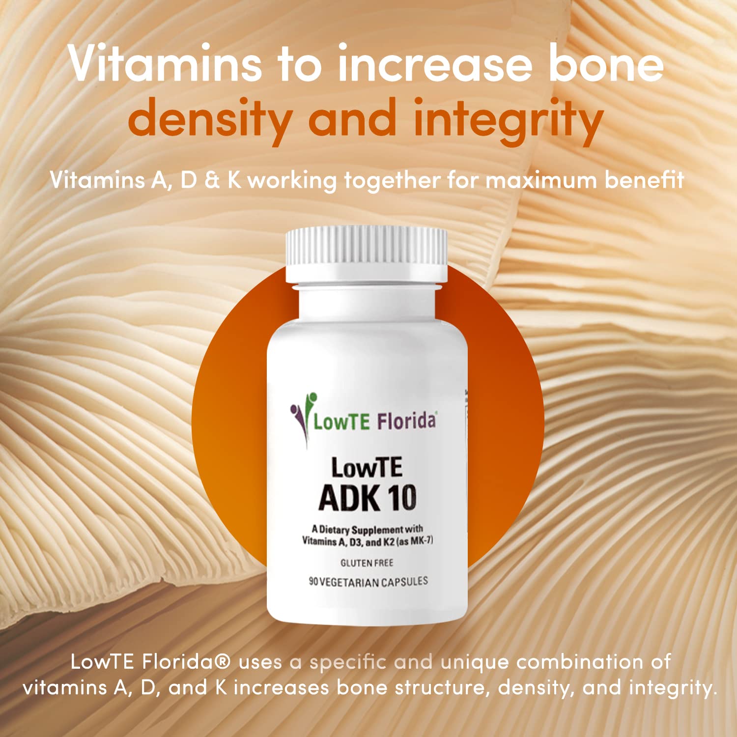 LowTE Florida ADK capsules laid out for a simple daily wellness routine.