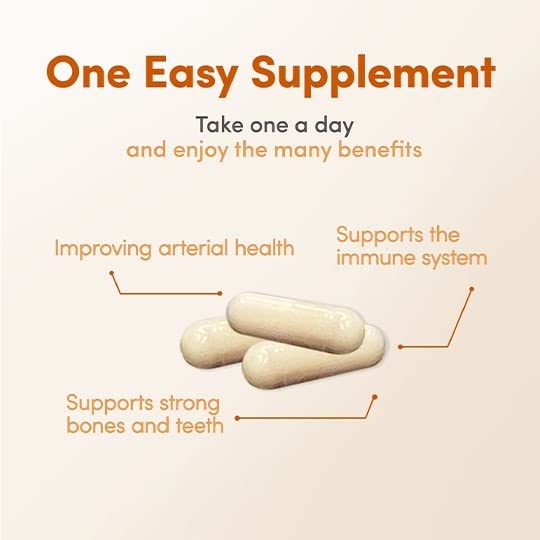 LowTE Florida ADK5 vitamin K2 MK-7 capsule supporting healthy arteries and bones.