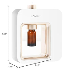 LOXIM essential oil diffuser with compact form suitable for travel and daily routines.