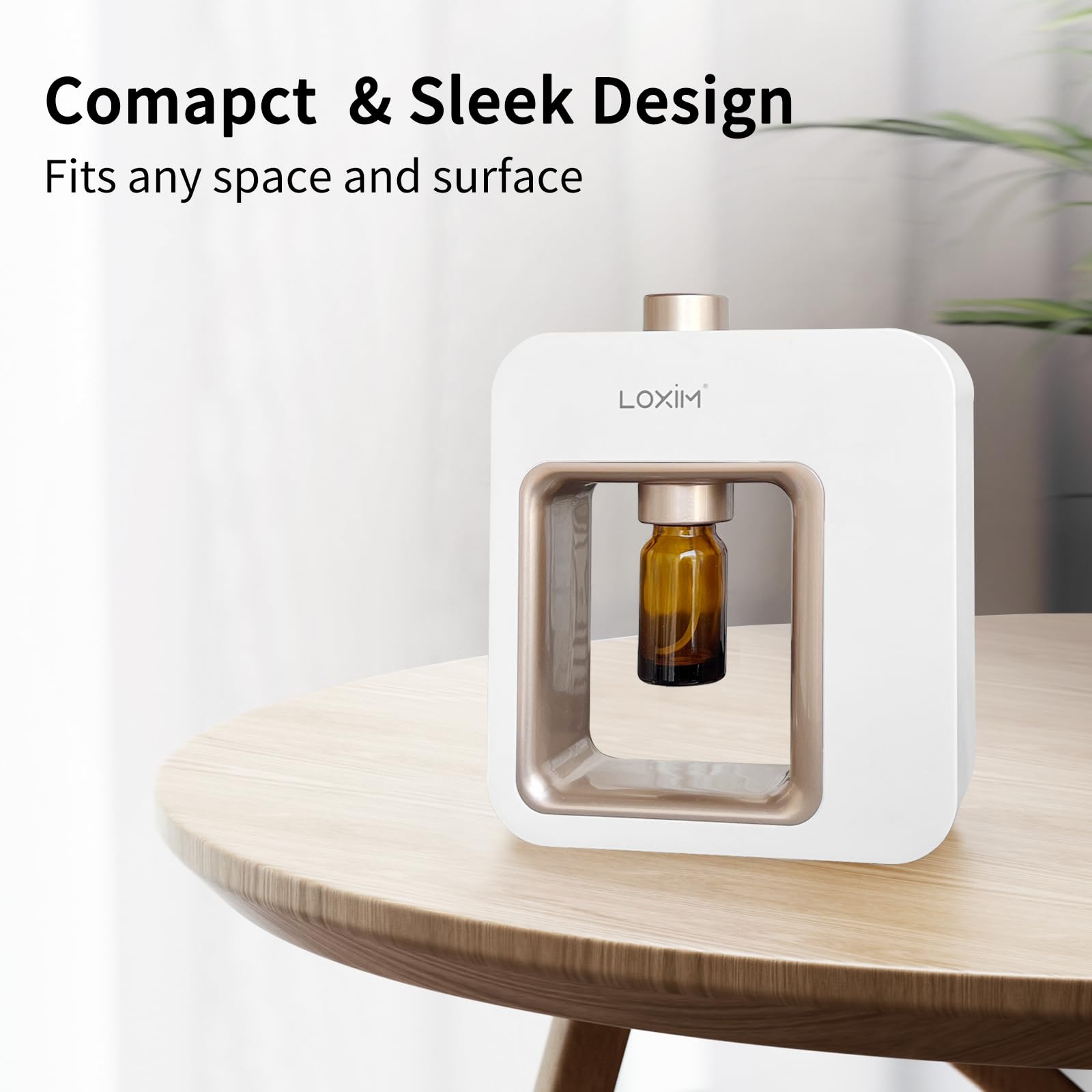 LOXIM aroma diffuser blends modern aesthetics with minimal design for home or office.