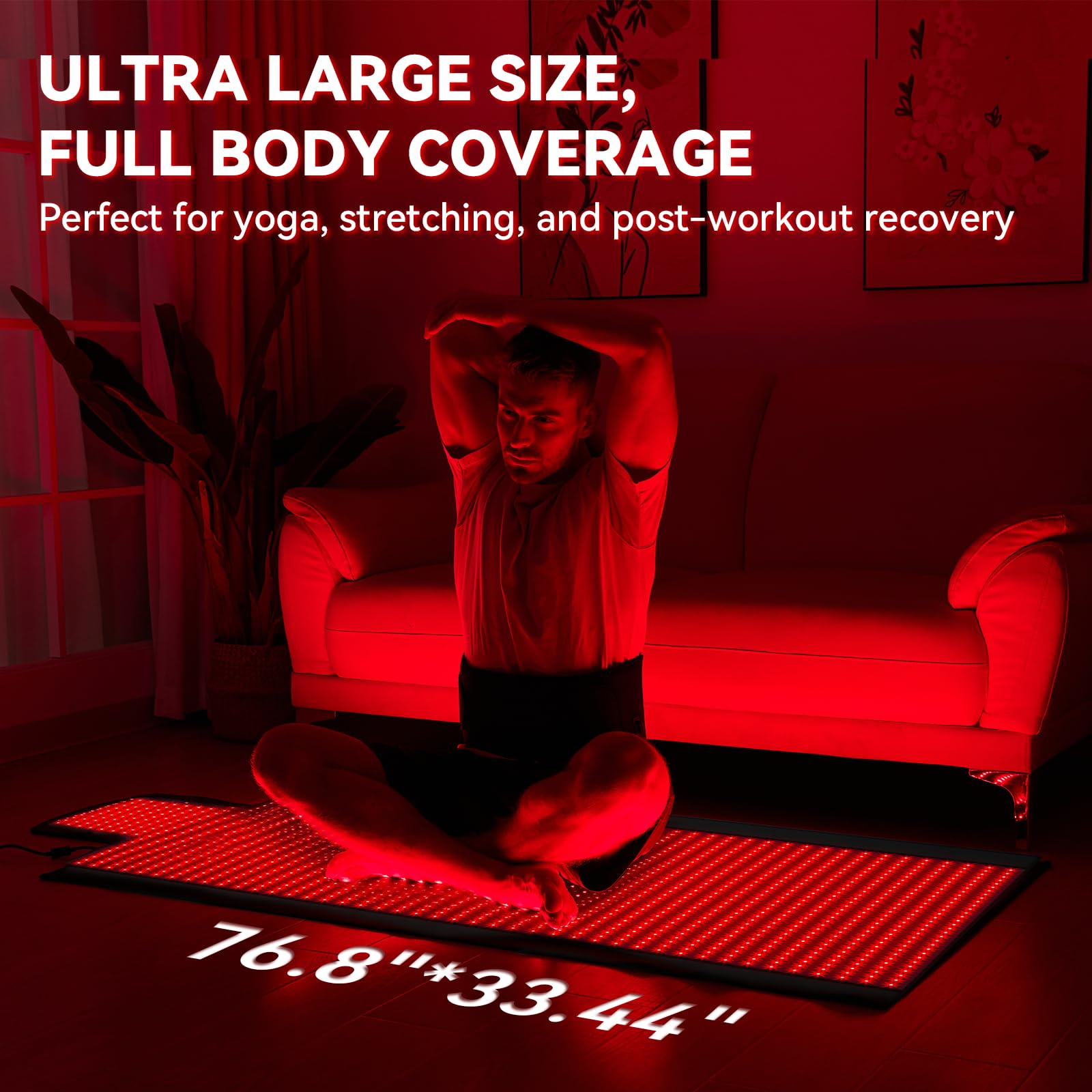 LPKP Red Light Mat with 660nm and 850nm dual wavelengths for versatile therapy.