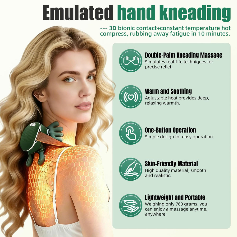 Lrthyonis ergonomic neck-shoulder wrap illustrating comfortable wrap-around design.