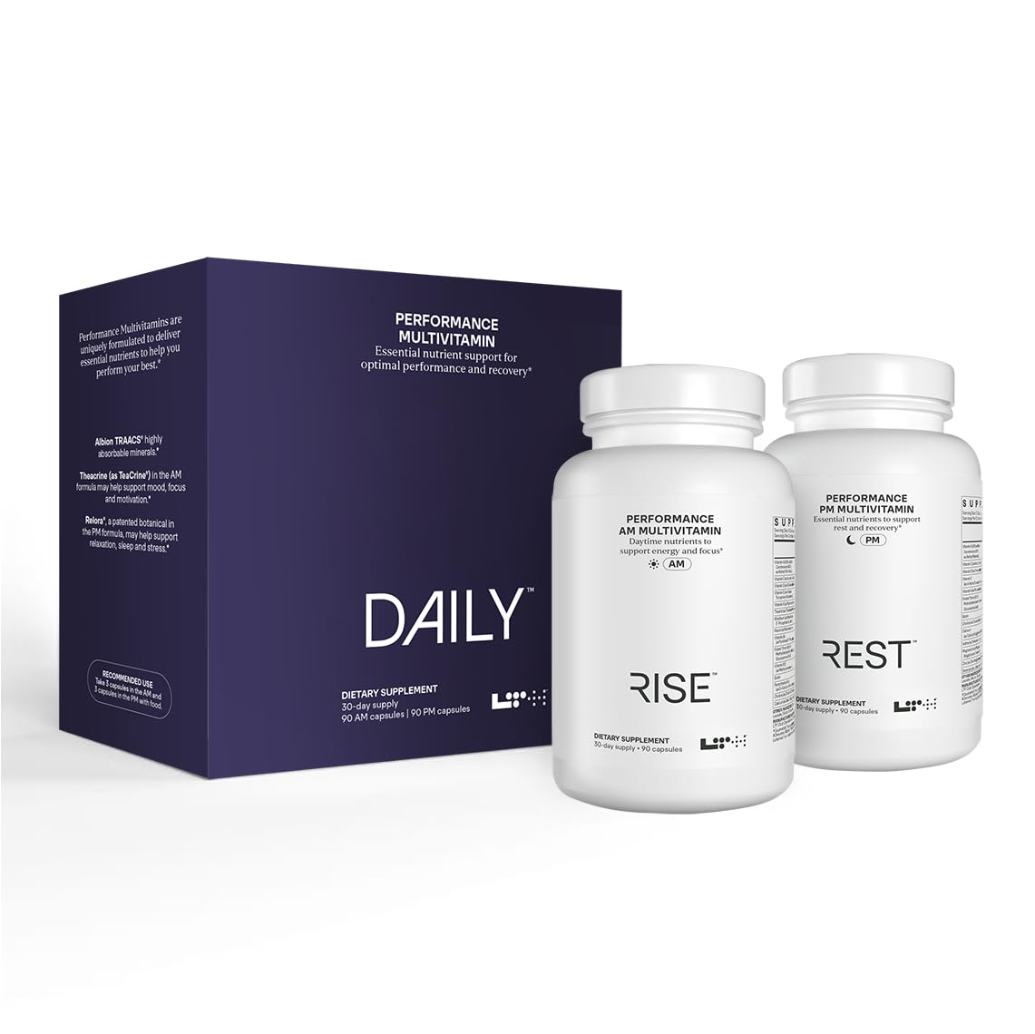LTH Daily Performance multivitamin bottle, compact daily nutrition for energy and immunity