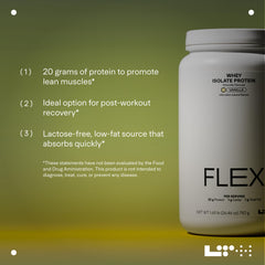 LTH Flex Vanilla serving scoop close-up for high-protein support
