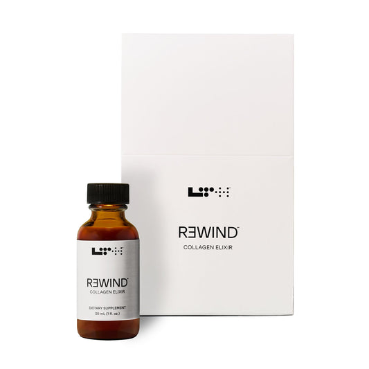 LTH Rewind Collagen Elixir bottle in Berry Sorbet flavor for daily use