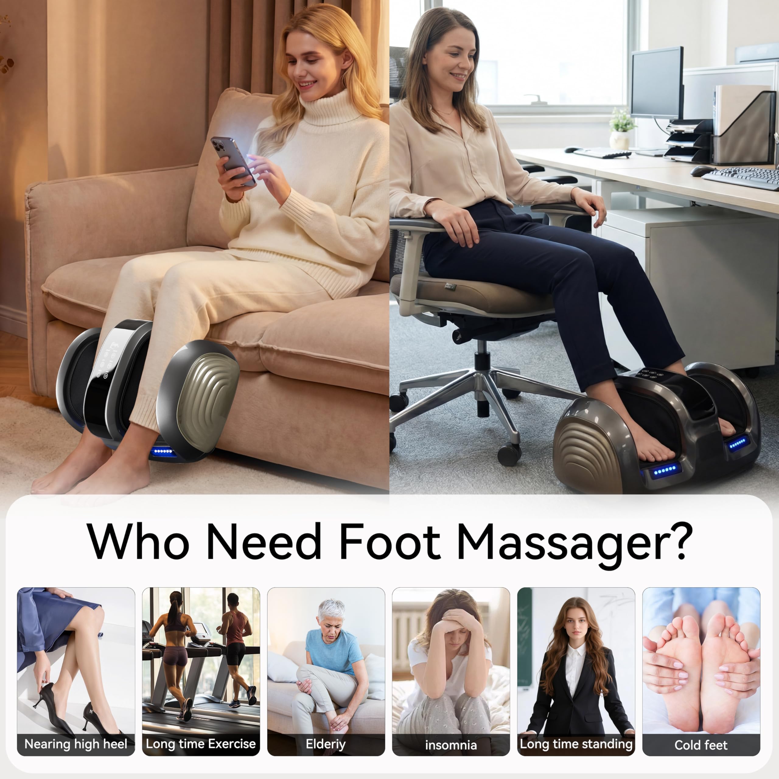 Ltnile 6D kneading technology in action for deep, realistic massage.