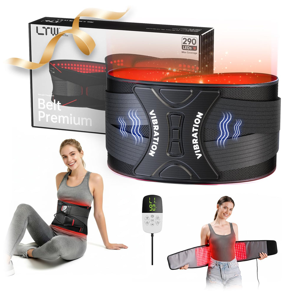 LTW Upgraded Red Light Therapy Belt providing targeted back pain relief with LED wavelengths