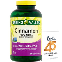 LUAL cinnamon supplement bottle front view with 400 capsules for daily use