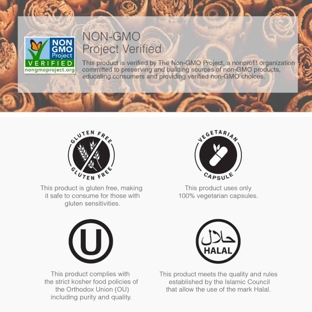 LUAL cinnamon bottle beside Luall's 45 Diabetes Decoded ebook