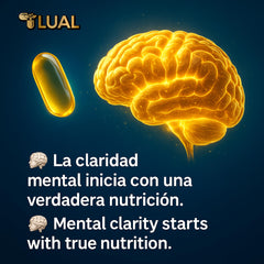 LUAL Omega-3 softgels with lemon flavor to reduce aftertaste