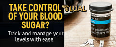 LUAL Platinum strip prepared for a 0.5 µL blood sample with precise handling.