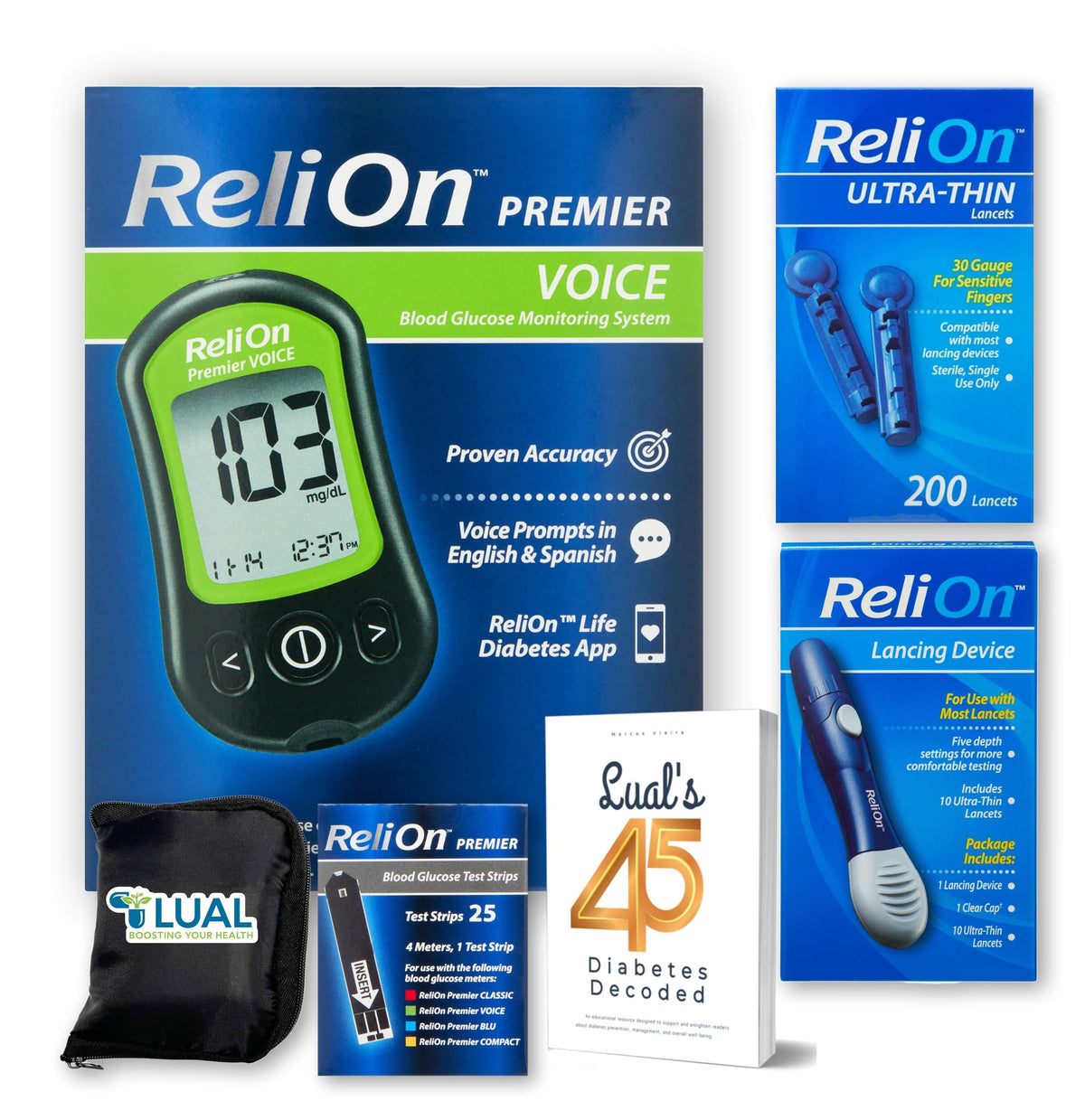 LUAL Premier VOICE monitor kit front view for easy home testing