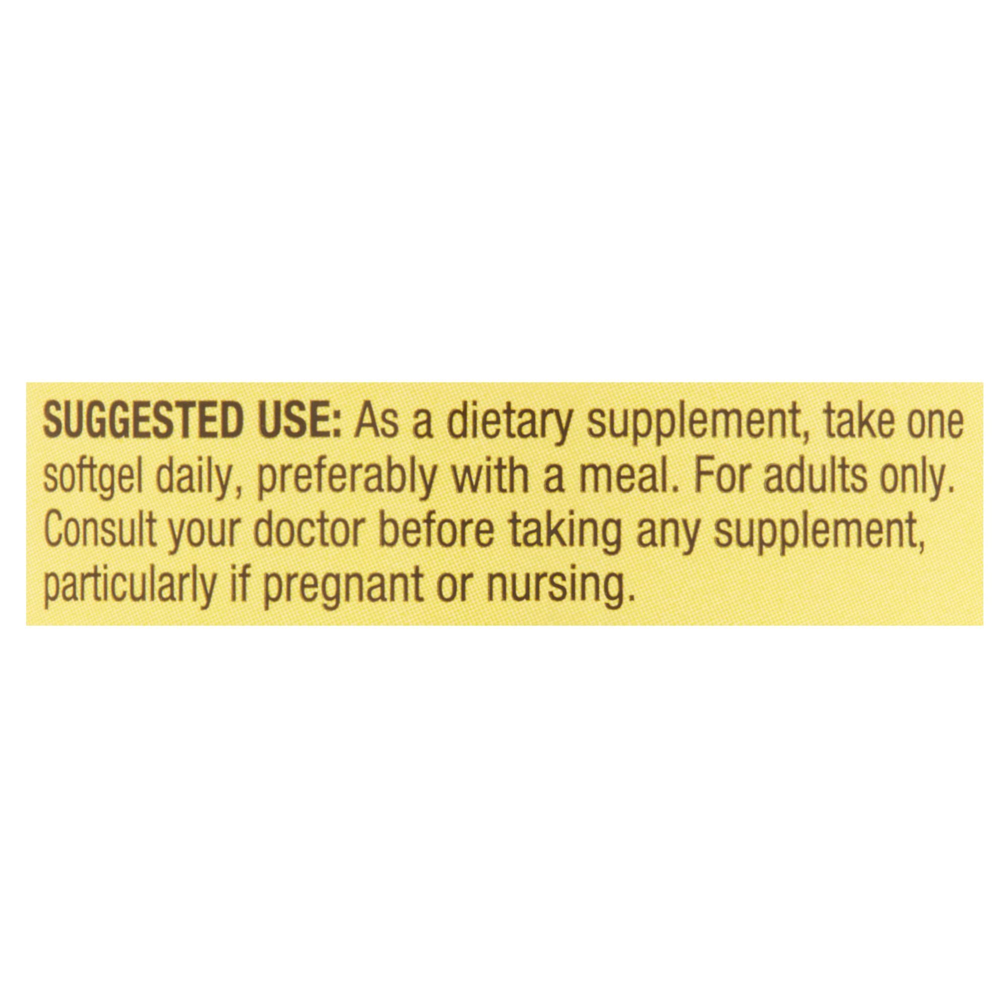 LUAL Spring Valley Omega-3 label shows ingredients and directions