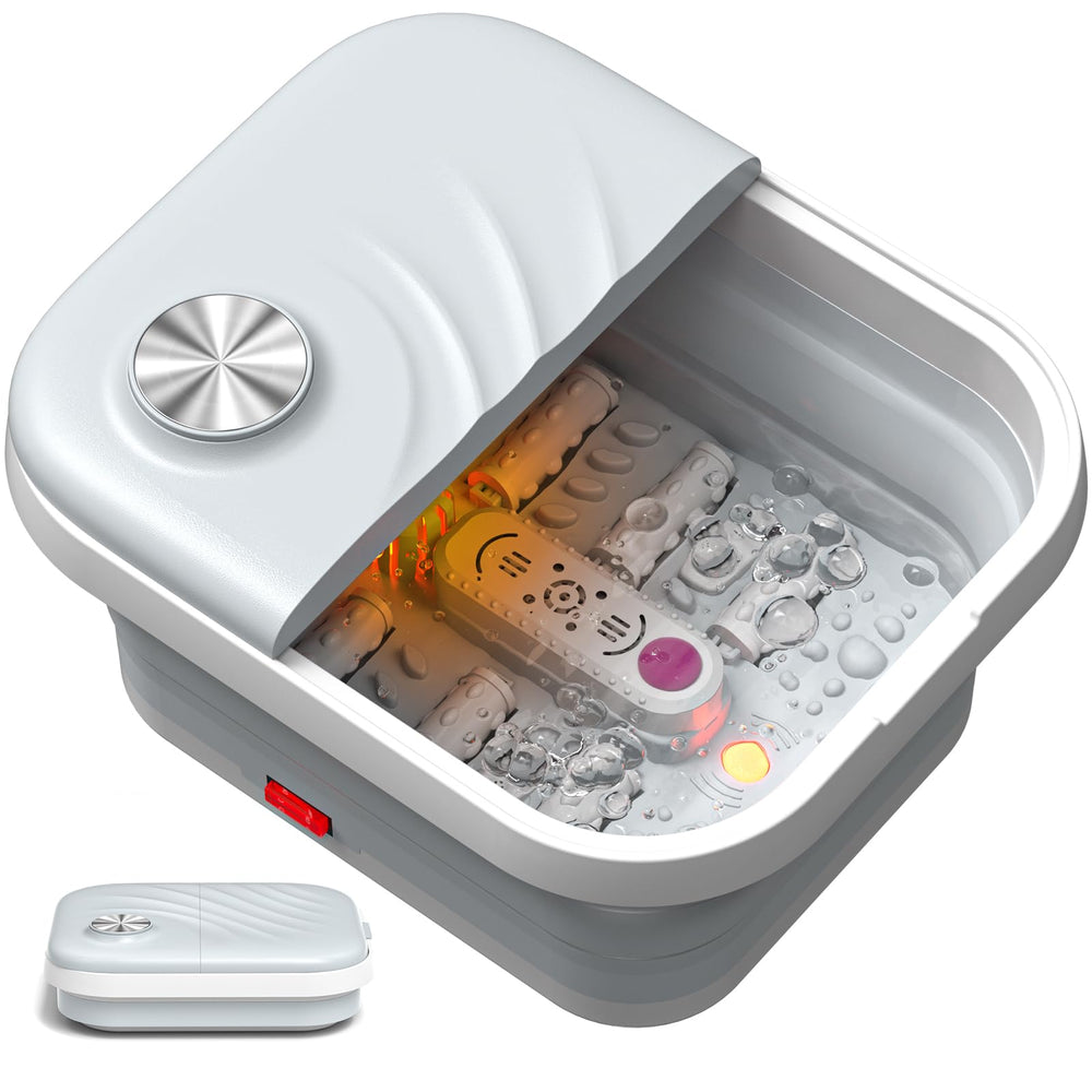 LUBBYGIM collapsible foot spa with heat delivering quick warm soaks