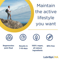 LubriSynHA grape 3-pack display for convenient joint care