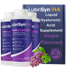 LubriSynHA grape bottle pour shows easy daily joint support