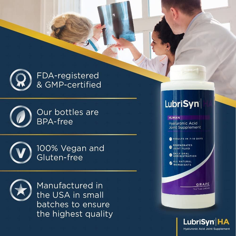 LubriSynHA made in USA banner signaling premium quality
