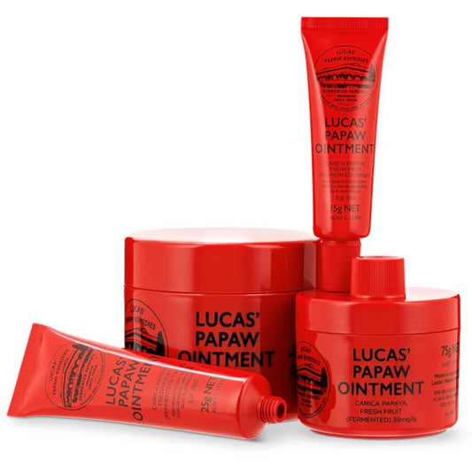 Applying Lucas Papaw Ointment by hand for minor skin irritations.