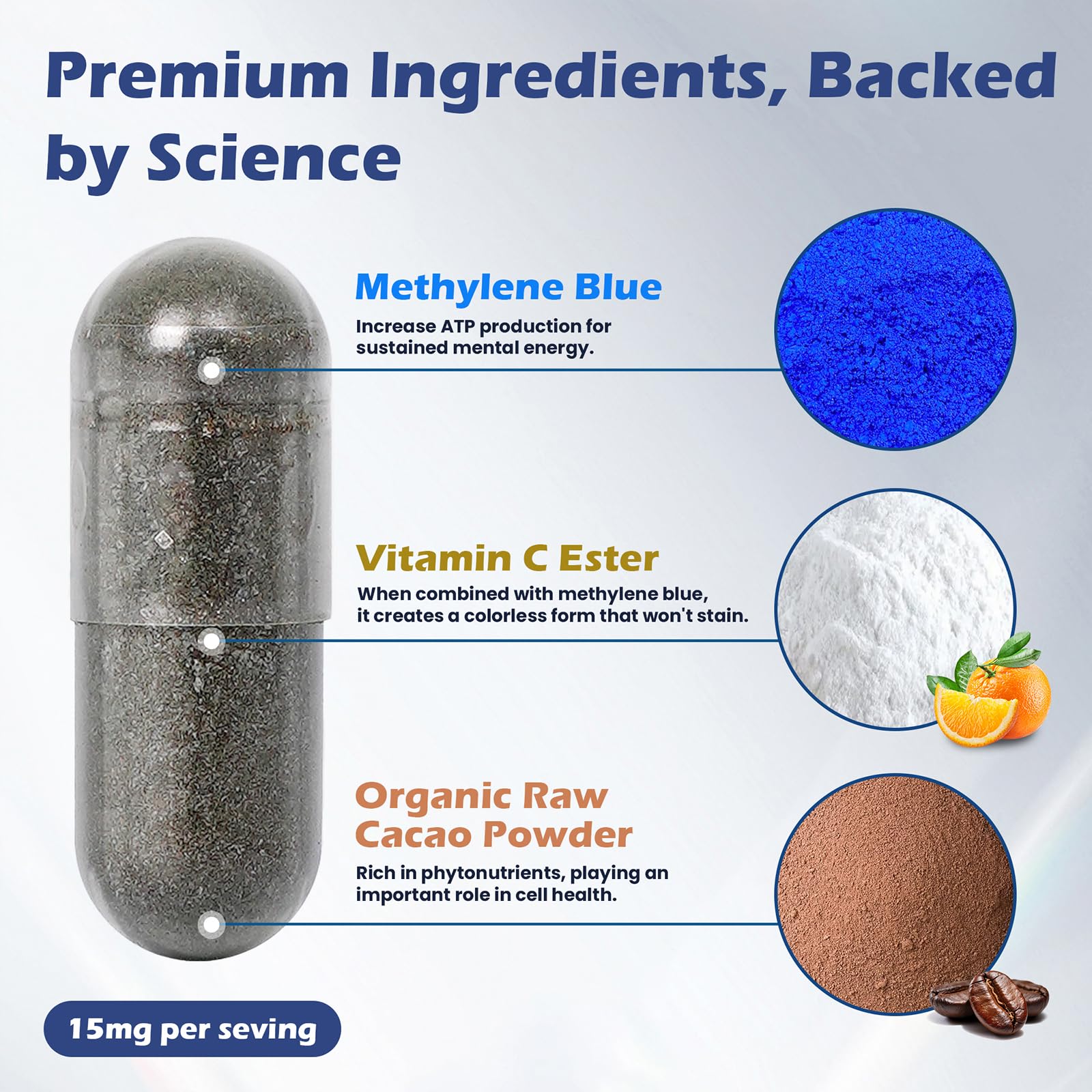 Lucemed Cocoa Powder and Vitamin C Ester blend supports smooth absorption.