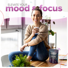 USA made seal on Lucid Superfood packaging ensuring quality.