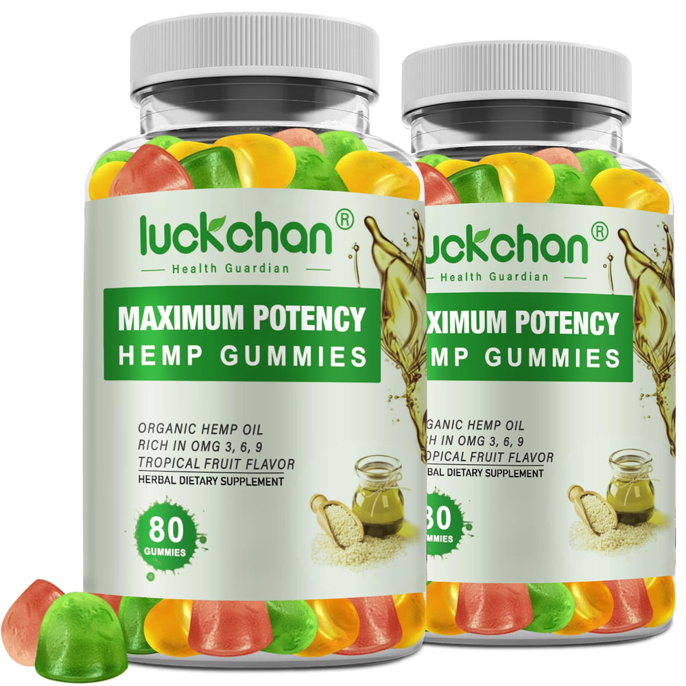 LUCKCHAN hemp gummies high potency bottle for easy daily use