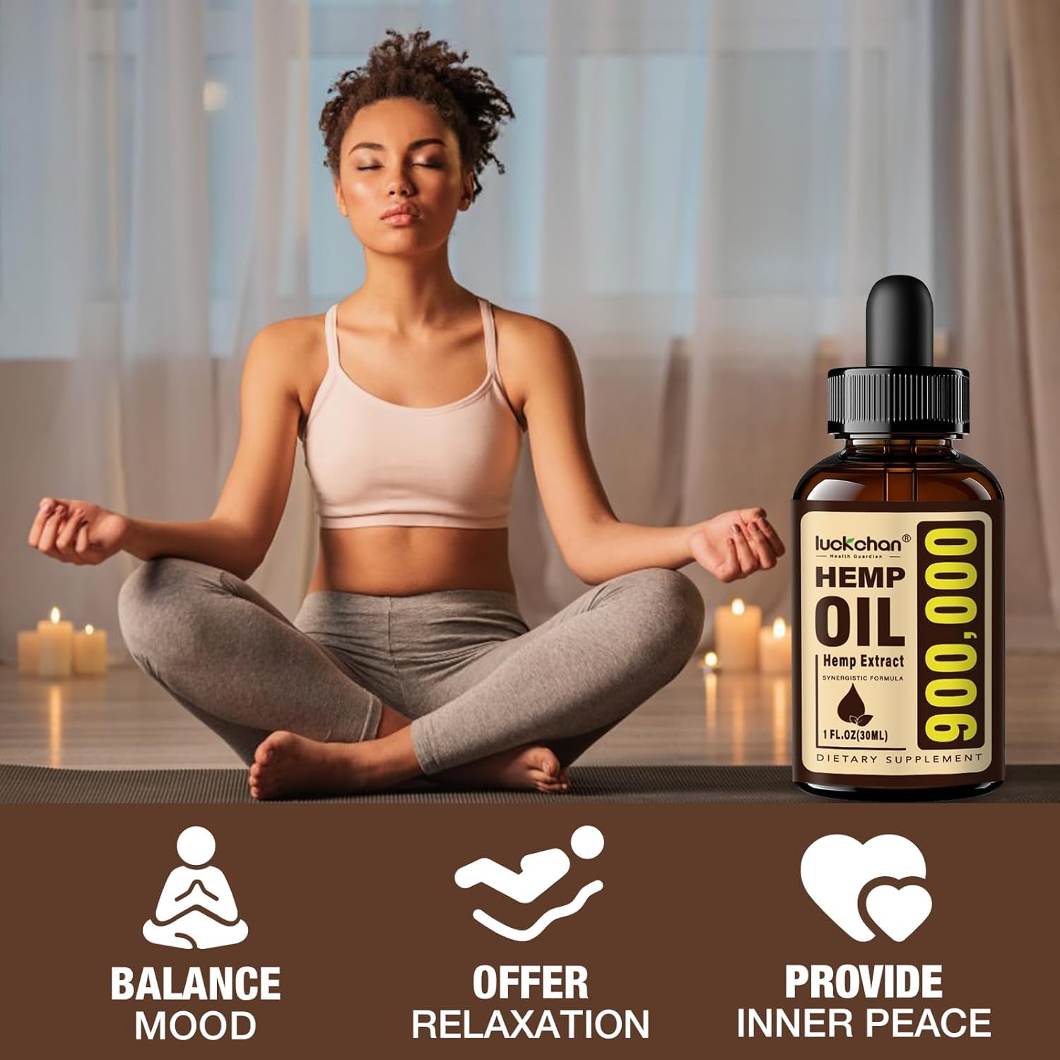 LUCKCHAN hemp oil 900k label-usa-origin showcases premium quality.