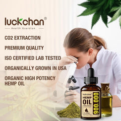 LUCKCHAN hemp oil 900k terpenes-visual highlights full-spectrum blend.