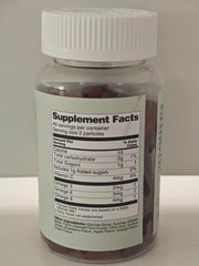 Close-up texture shows smooth, natural flavors in LUCKCHAN Omega Gummies
