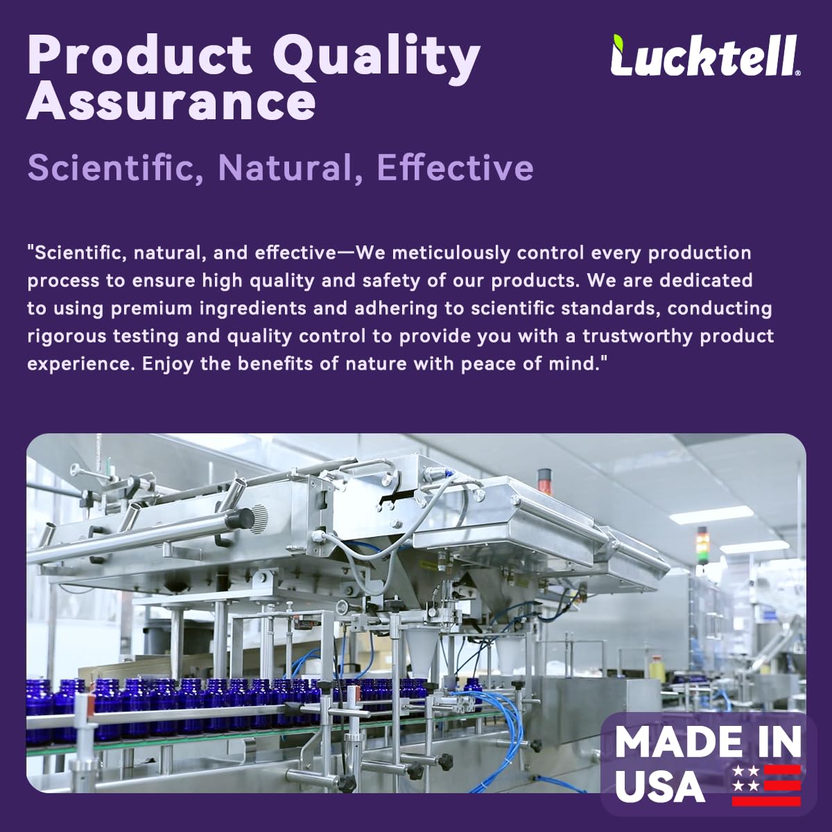LuckTell USA-made seal and triple-zero promise badge visible.
