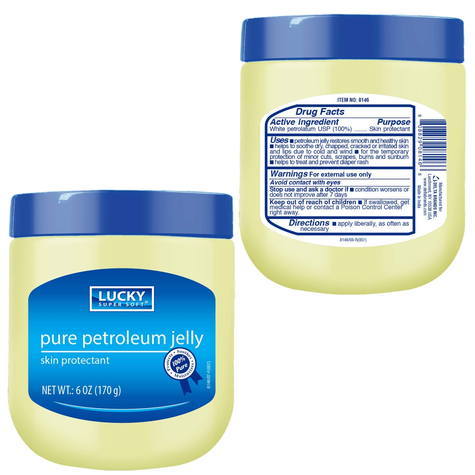 Lucky Super Soft jar on dry skin scene for daily care