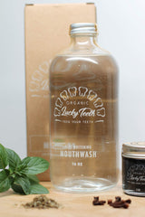 Lucky Teeth refreshing mint breath after use for clean mouthfeel.