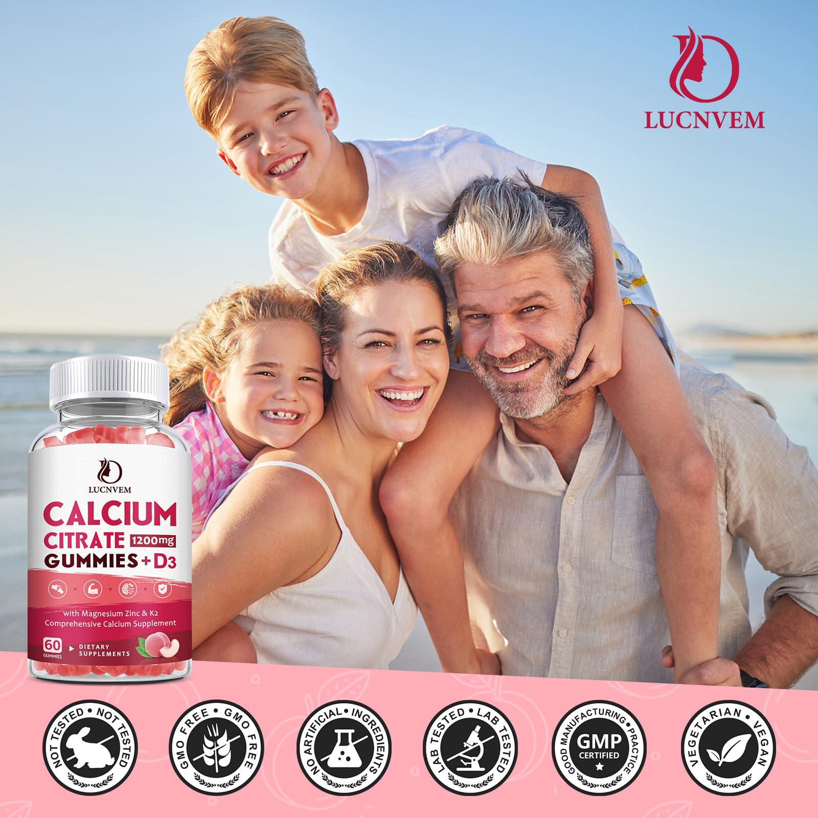 LUCNVEM daily routine reminder image suggests integrating gummies into wellness plan.