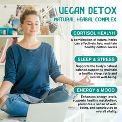 LUCNVEM Cortisol label back reveals key ingredients and benefits.