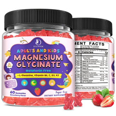 LUCNVEM magnesium glycinate gummies bottle front view for sleep support