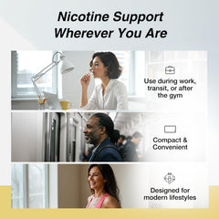 Lucy Nicotine Gum 2mg 90-count bottle front for convenient daily use