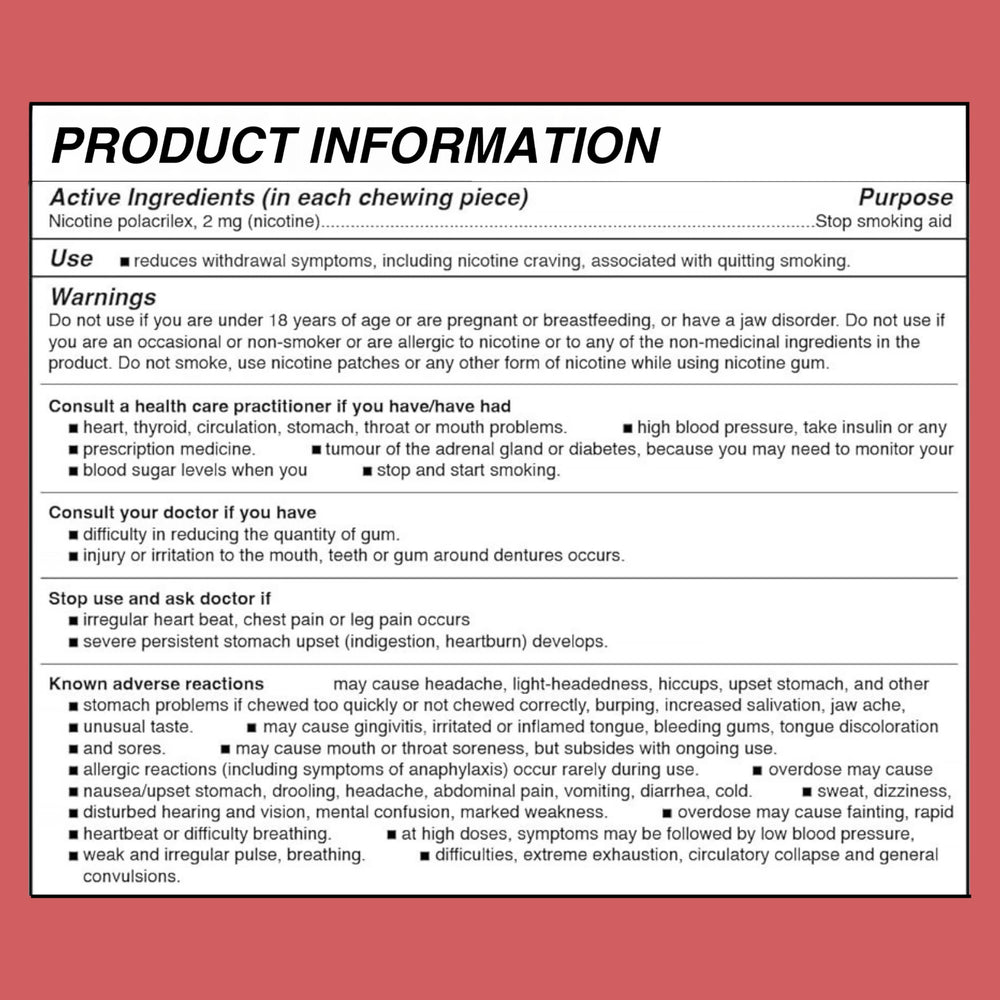 Lucy Nicotine Gum 2mg Cinnamon branding box, premium packaging that stands out.