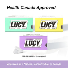 Lucy Nicotine Gum 2mg retail display setup for easy shopping