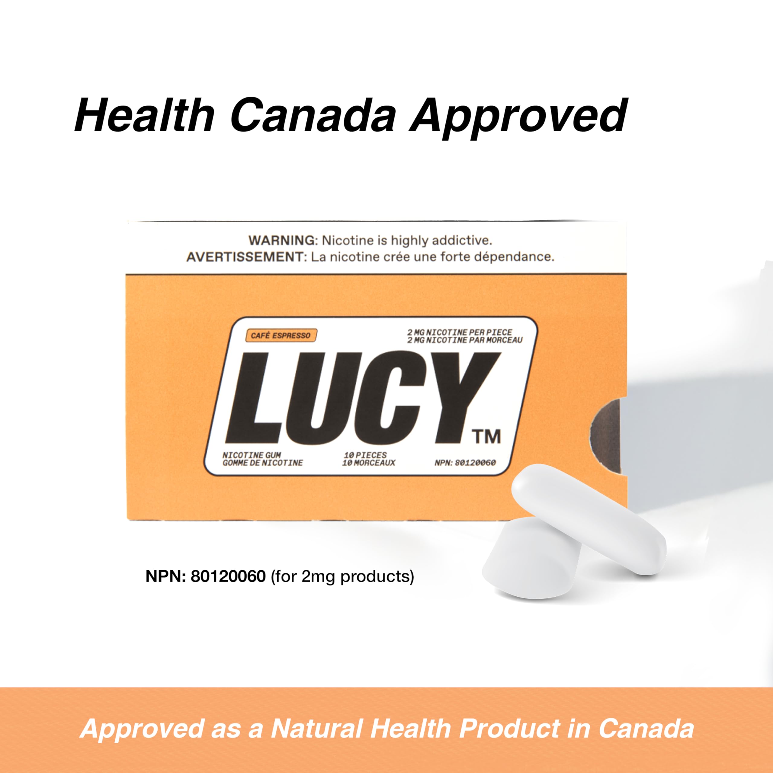 Lucy Espresso label detail emphasizing brand, flavor, and premium packaging