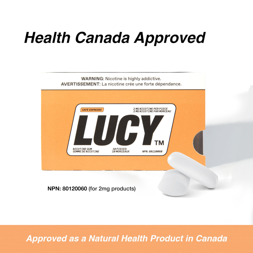 Lucy Espresso label detail emphasizing brand, flavor, and premium packaging