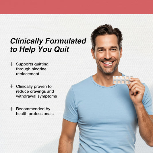 LUCY NRT 2mg gum piece with pleasant coating for smoother chewing.